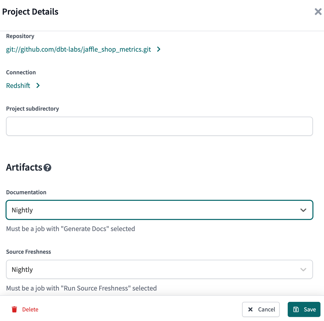 Configuring Artifacts Configuring Artifacts
